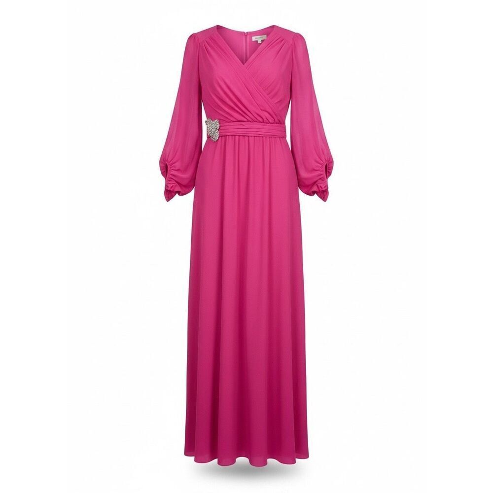 NWT Sachin & Babi Amata Gown Sz 12 Fuchsia Pink Embellished Formal Wedding Guest